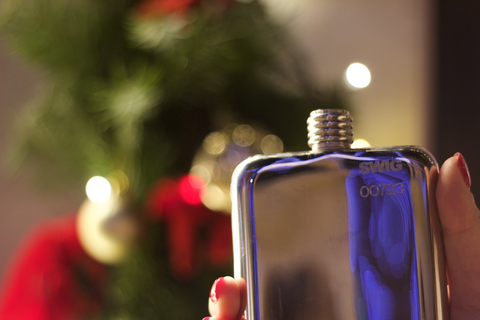 SWIG Hip Flask Christmas Engraving