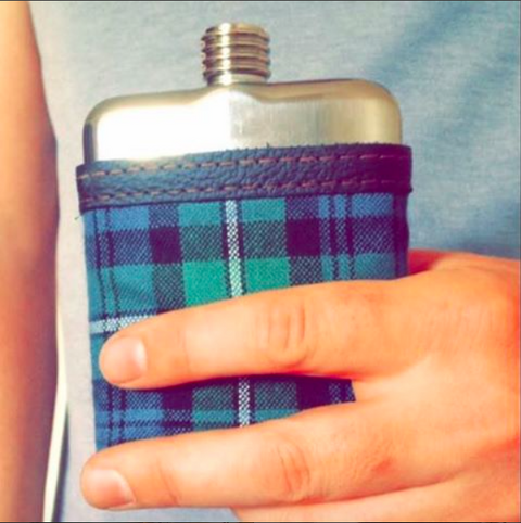 SWIG Hip Flasks custom tartan for your wedding