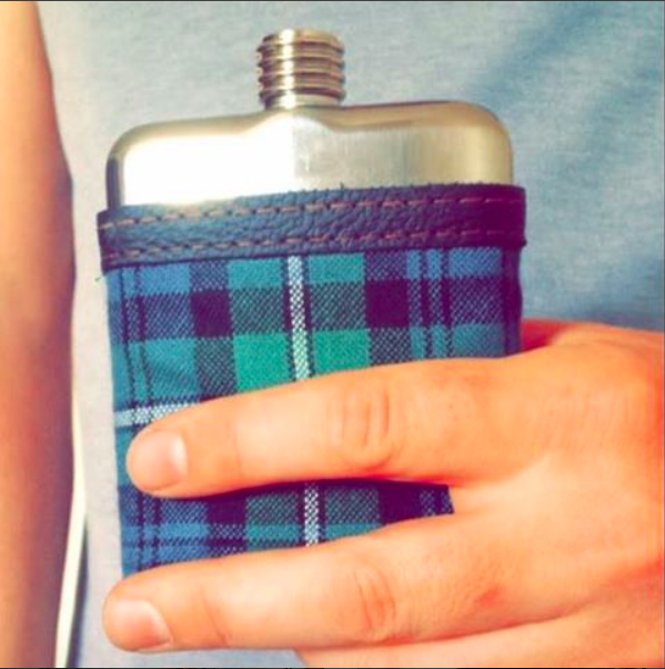 SWIG Hip Flasks custom tartan for your wedding 