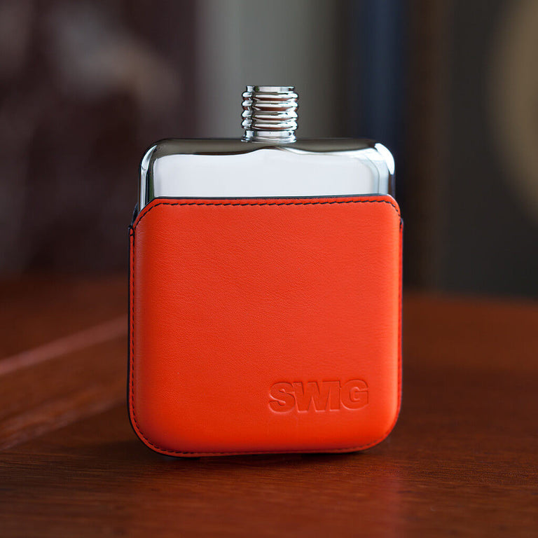 SWIG Orange Executive Hip Flask - Front
