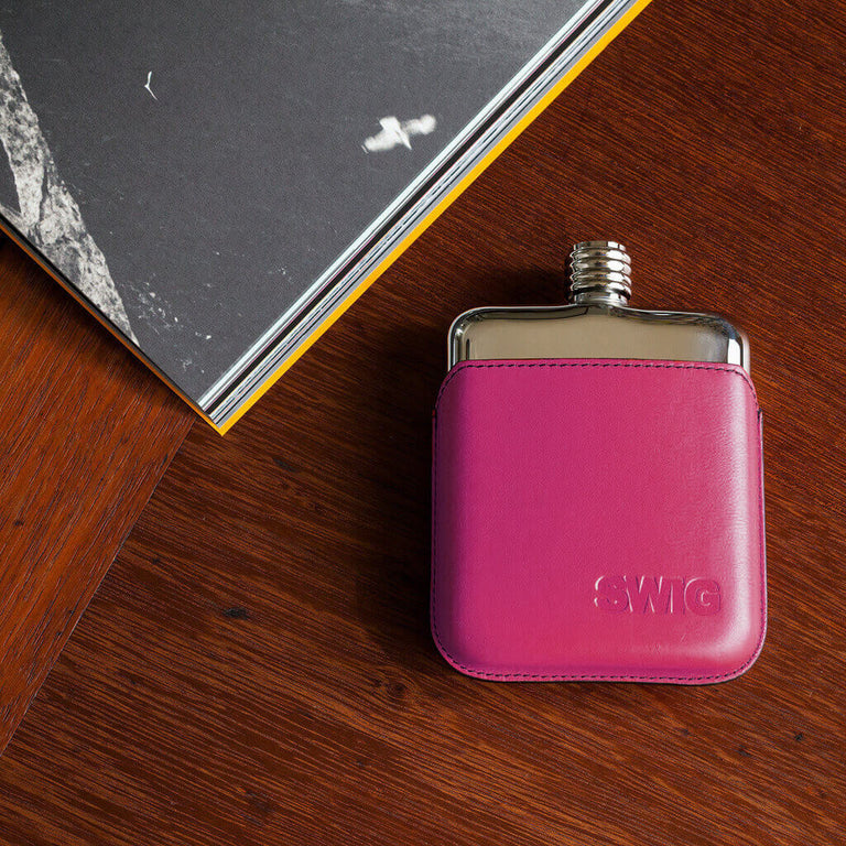 SWIG Pink Executive Hip Flask- Down