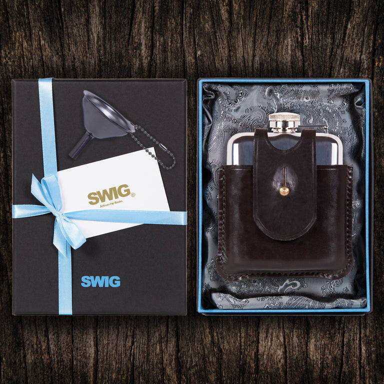 SWIG Hip Flasks Capped Scottish Heritage Gift Set