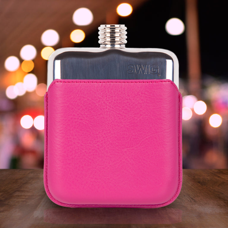 SWIG Pink Executive Hip Flask- Back