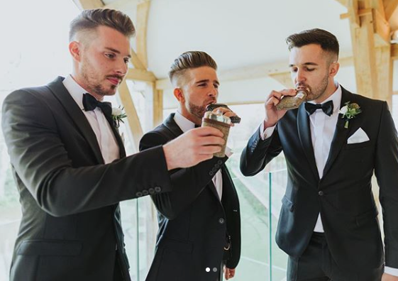 SWIG® Harris Tweed Brown Hip Flask