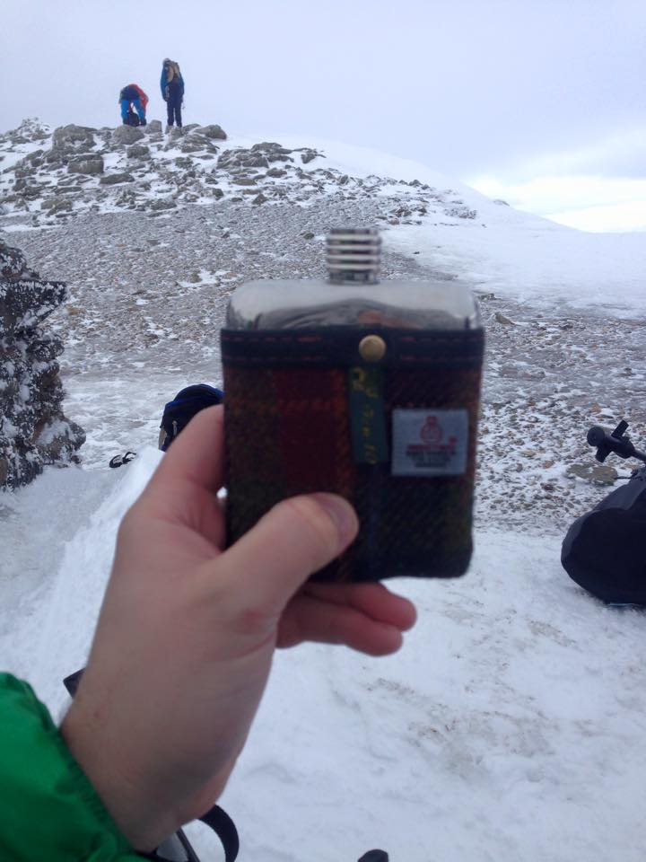 SWIG® Harris Tweed Red Hip Flask