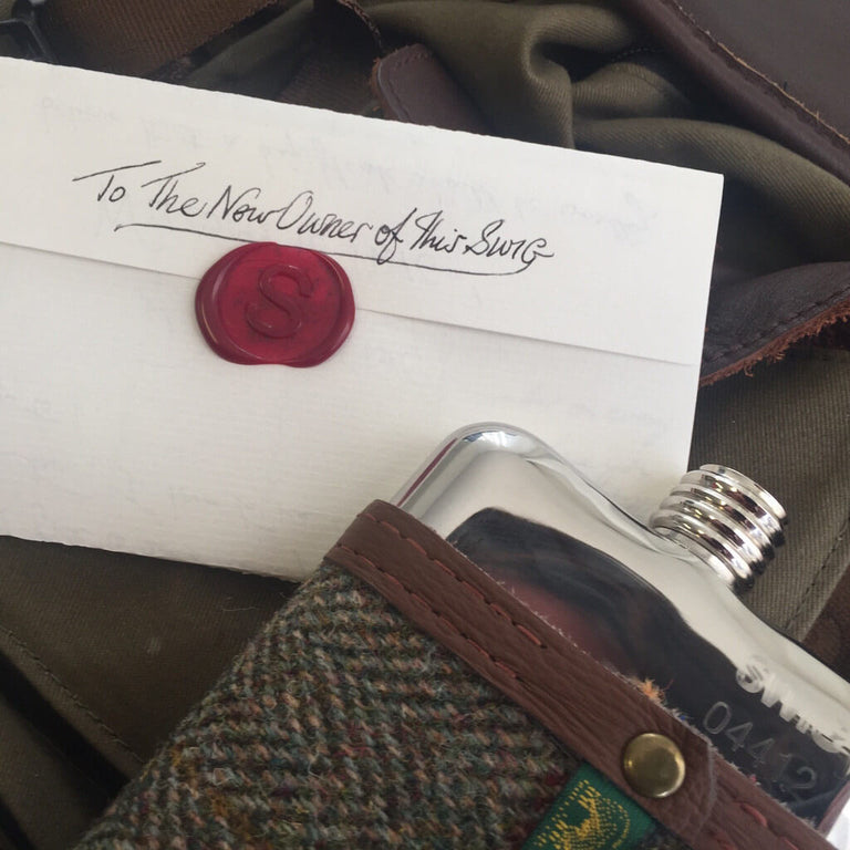 SWIG Hip Flasks Handwritten Note Wax Sealed Unique - side