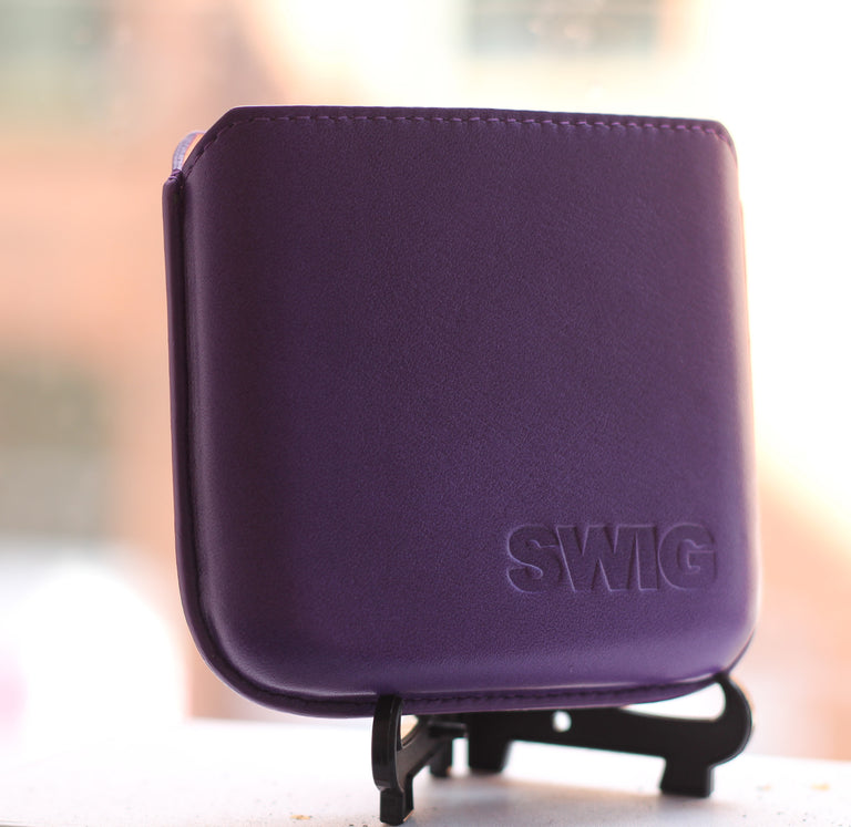 SWIG® Hip Flasks Executive Pouch Purple
