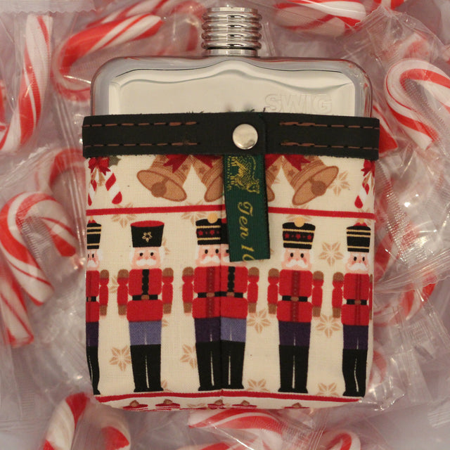 SWIG Nutcracker Christmas Flask - Front