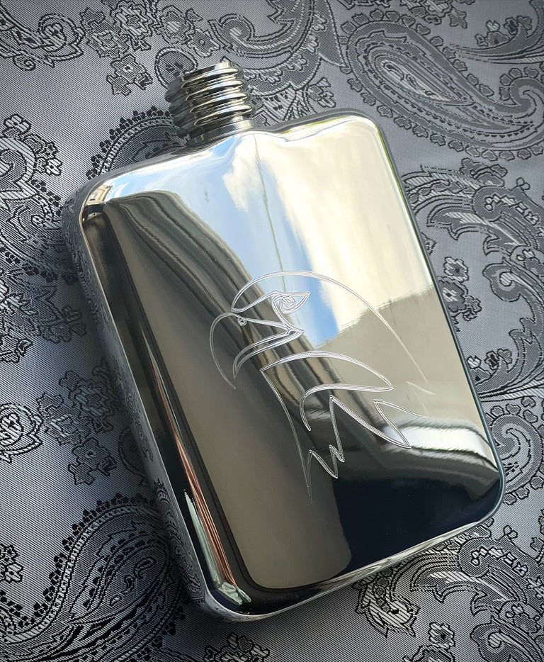 SWIG Hip Flask Picture Engraving