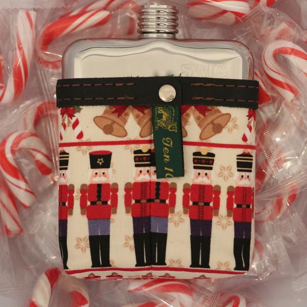 SWIG Hip Flask Nutcracker Christmas Flask - Front