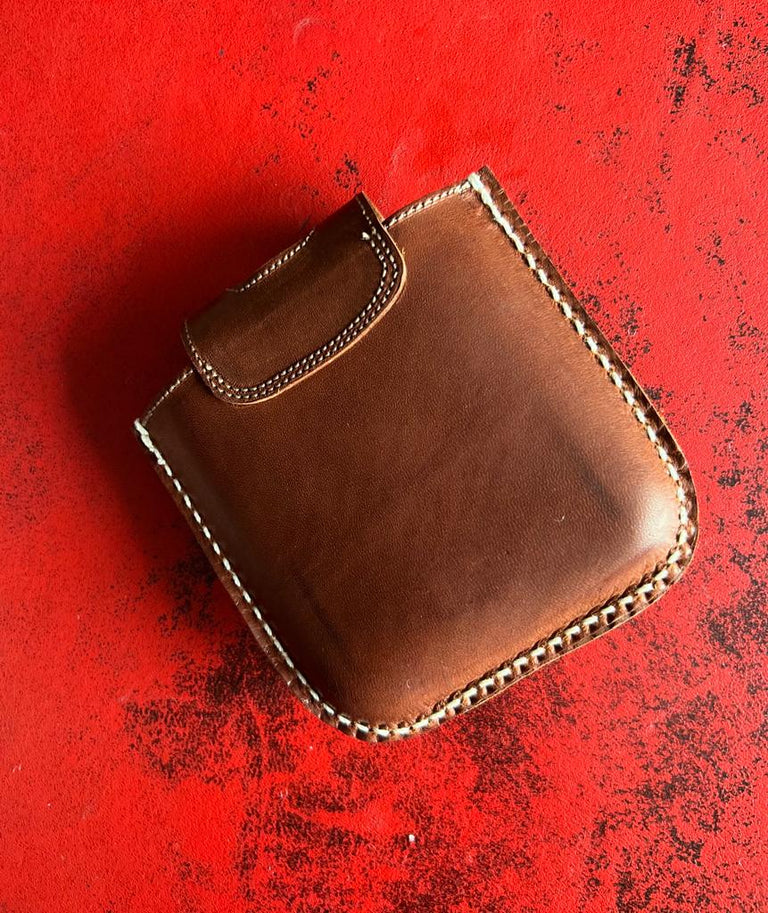 Kangaroo Leather SWIG Flask Pouch